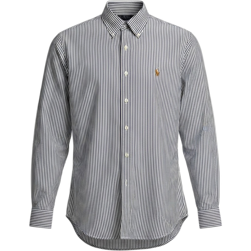 Ralph Lauren Yarmouth Shirt Mens 16-35 Blue White Striped Pinpoint Oxford Cotton